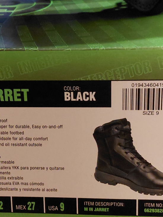 Interceptor Men\'s Black Tactical Boots
